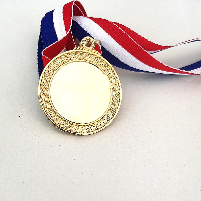 Blank Medals Gold Color Medal and Silver Color Medal and Branze Color Medal print for free on the blank