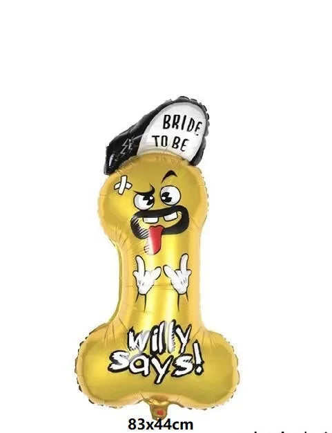 Huge Penis Shape Foil Balloon Bachelorette Party Decoration Bride To Be Globos Wedding Hen Night Adult Party Ballon Supplies
