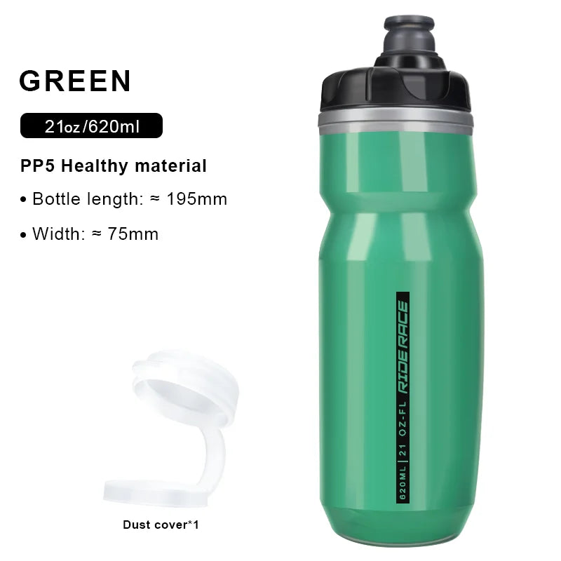 RIDERACE Bicycle Water Bottle Insulated Thermal Outdoor Sport Cycling Dual Layer Portable 620ml MTB Road Bike Cold Water Kettle