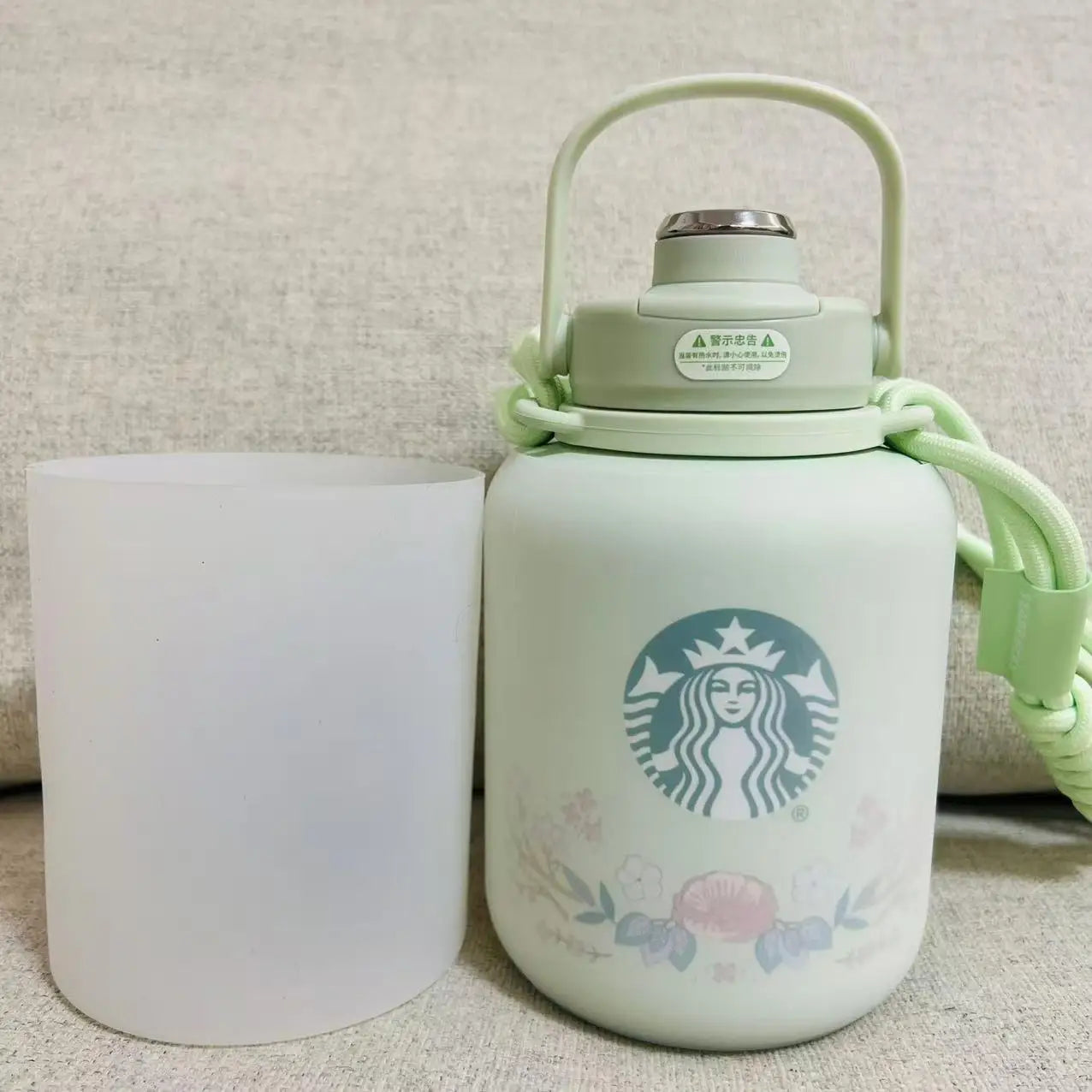 860ml Large Belly Cup Silicone Protective Cover Thermal Insulation Anti-fall Wear-resistant Non-slip Transparent Fu...