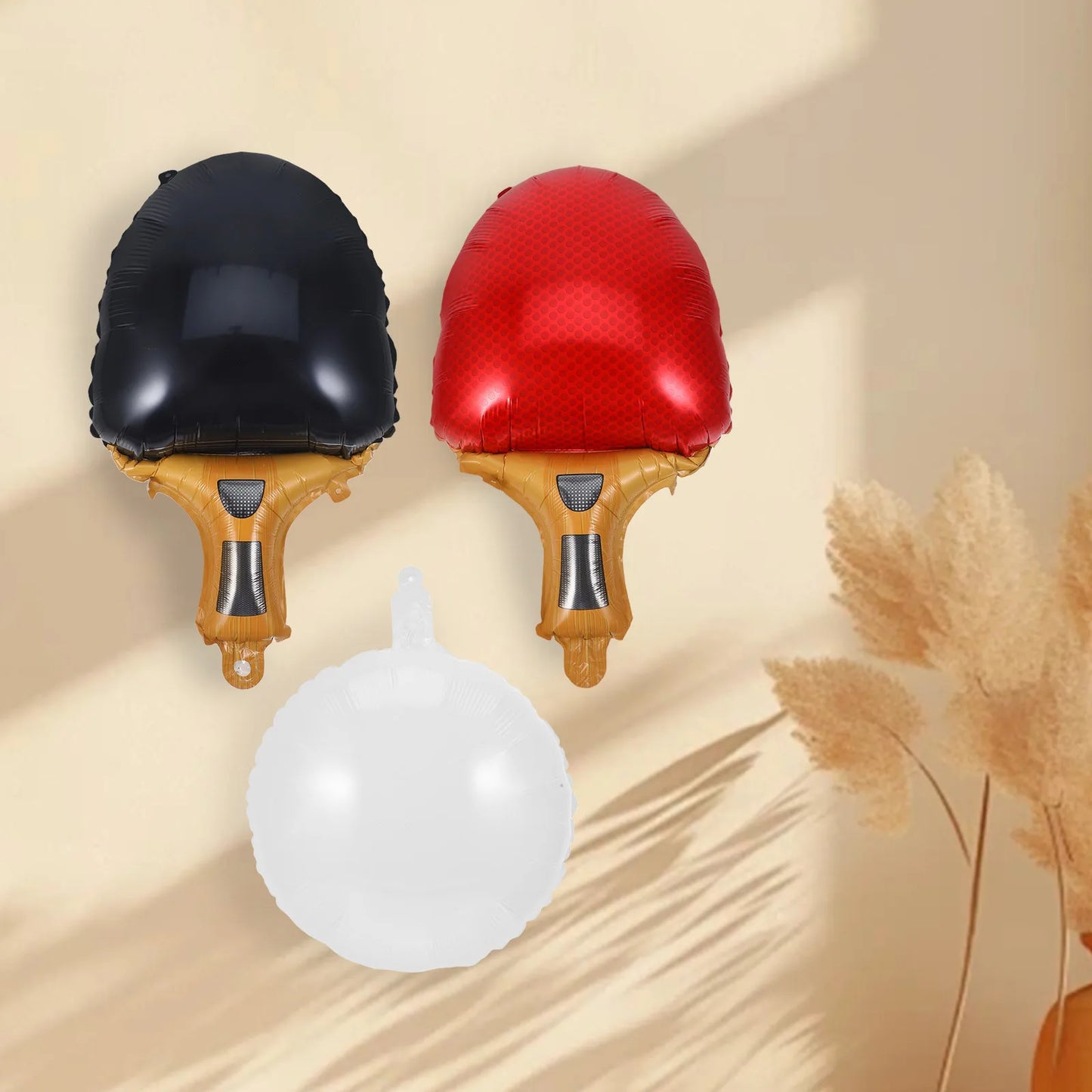 1 set 1 Set Table Tennis Balloons Aluminum Foil Paddle Sports Party Decoration Supplies Birthday Competition Event Decorations