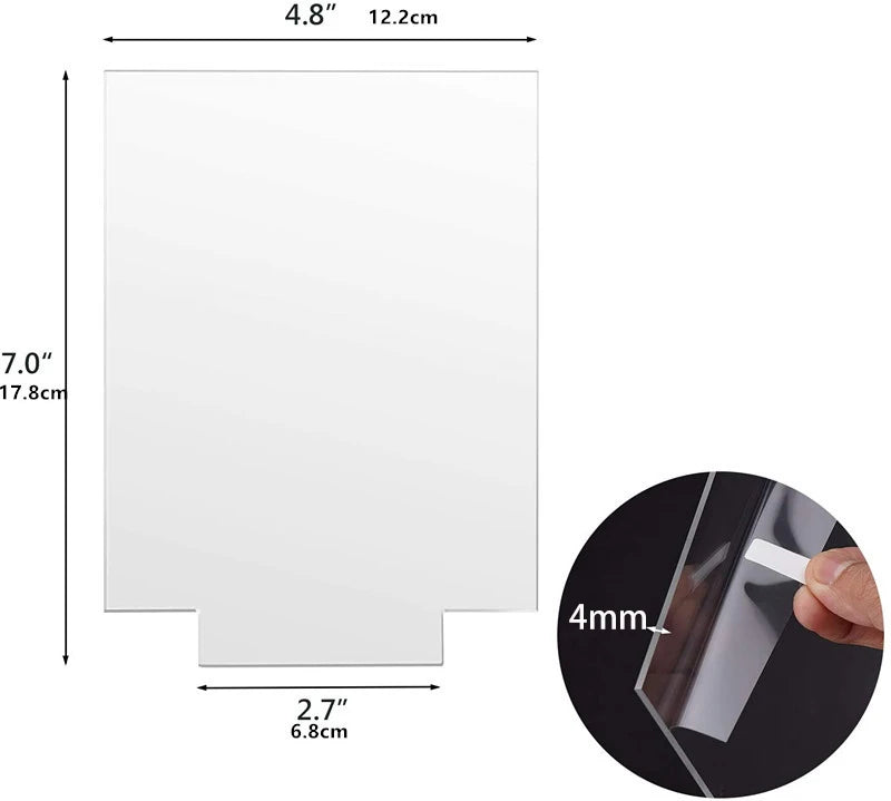 4mm Acrylic Sheet Clear Cast Plexiglass Panel Thick Plastic Glass Board for LED Light Base Signs DIY Display Projects Craft
