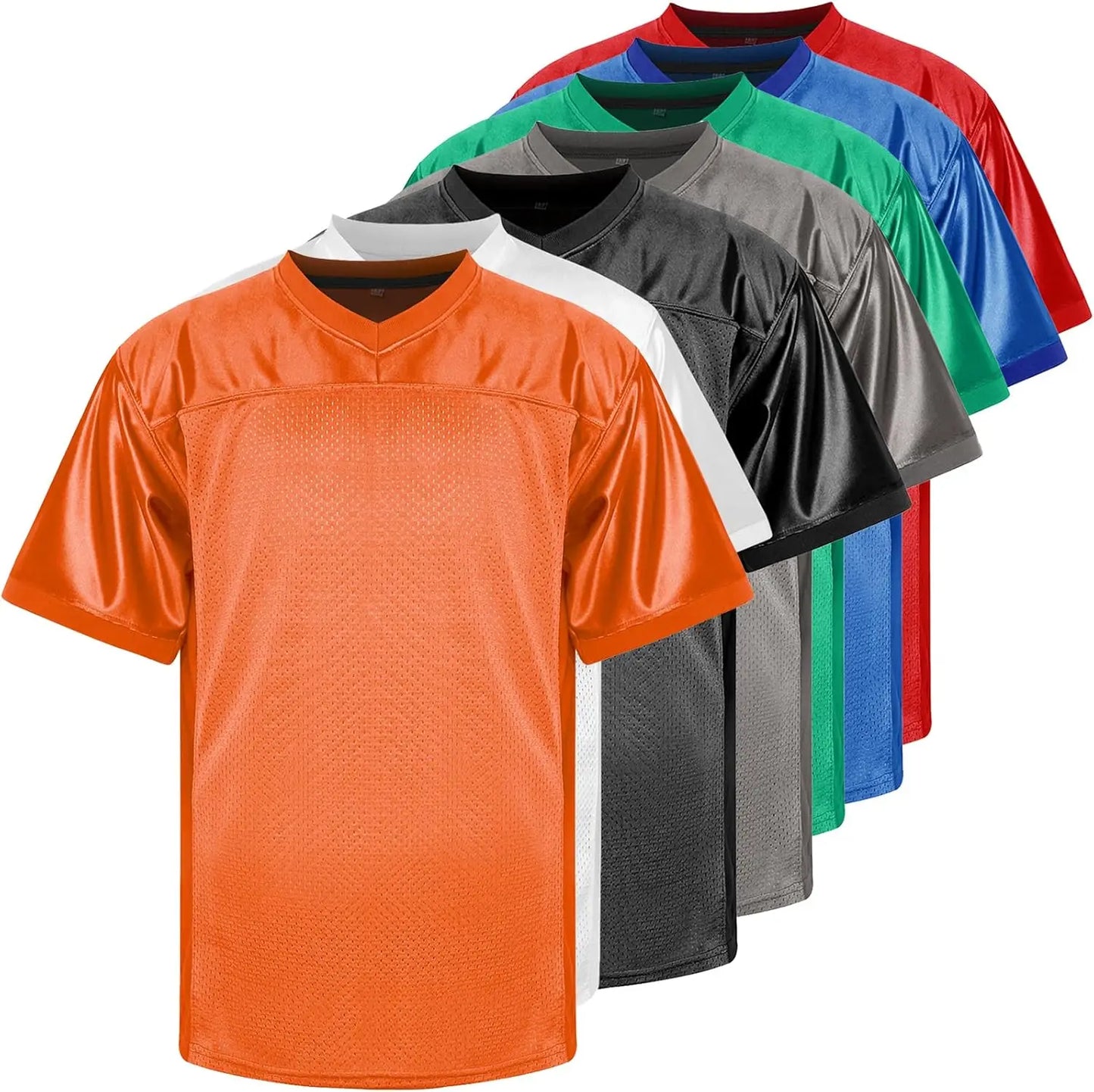 Blank Football Jersey - Sports Performance T-Shirt Hip Hop Basketball Soccer Party Wear, Sublimation Ready Team Uniform