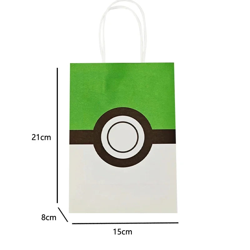 Pokemon Packing Bag Birthday Theme Gift Bag Pikachu Party Candy Snack Gift Bag Charmander Squirtle Children's Toy Gift