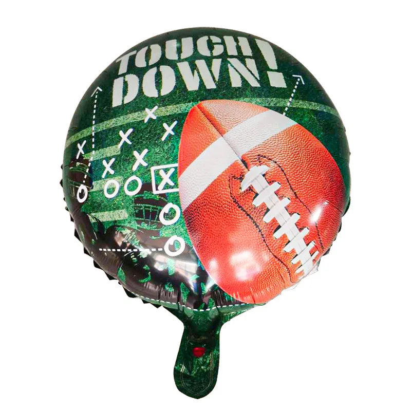 18 inch black and white football, rugby, basketball, baseball, sports aluminum film balloons, sports game decorations, balloons