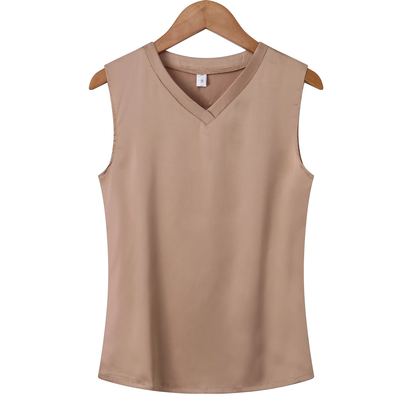 New Imitation Silk Ladies Sleeveless Blouse Halter Sexy Shirt Tops
