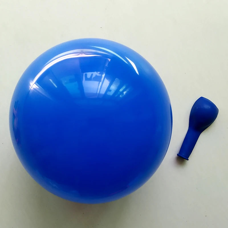 5 "10" 12 "18" 36 " Latex Balloons Matte Pure Blue Balloons Round Blue Art Shape Wedding Decoration Birthday Party Helium Ballon