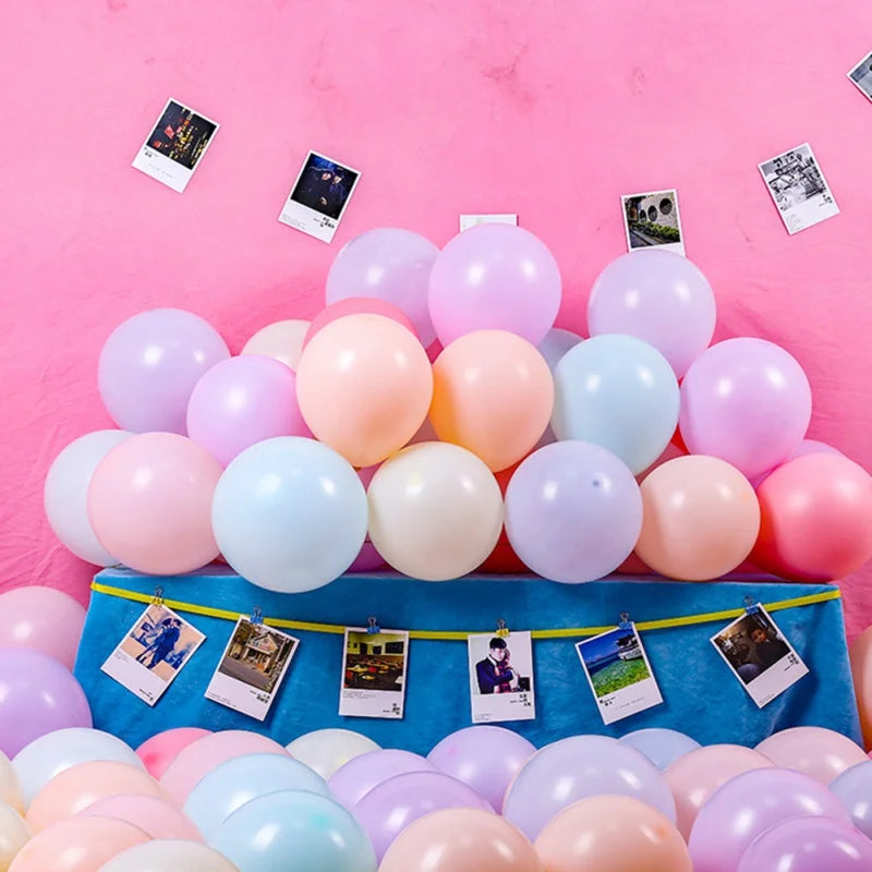 100pcs 12''/10''/5'' Macaroon Latex Balloons Wedding Party Balloon Birthday Adult Party Decorations Kids Toy Ballon Arch globo