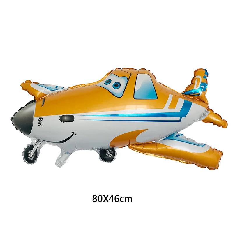 1pcs Airplane Foil Balloons Plane Globos Cat Aircraft Air Balloons Birthday Party decorations kids Toys ball baby shower ballon