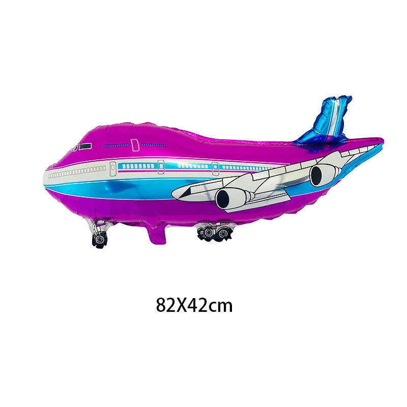 1pcs Airplane Foil Balloons Plane Globos Cat Aircraft Air Balloons Birthday Party decorations kids Toys ball baby shower ballon