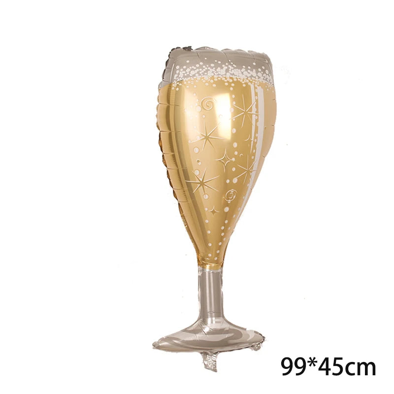 Big Helium Balloon Champagne Goblet Balloon Adult  Wedding Birthday Party Decorations interaction Ballons Event Party Supplies
