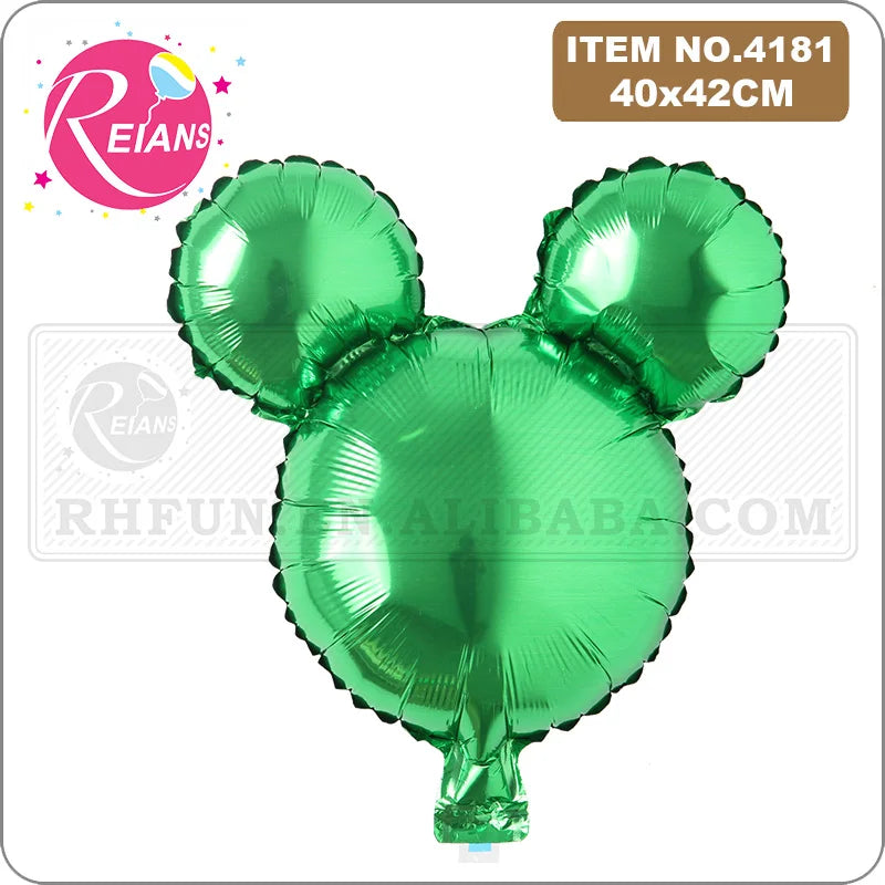 Birthday Aluminum Balloons cartoon pure color mouse Head Cartoon Foil Balloons Kids Birthday Party Supplies Wedding Decorations