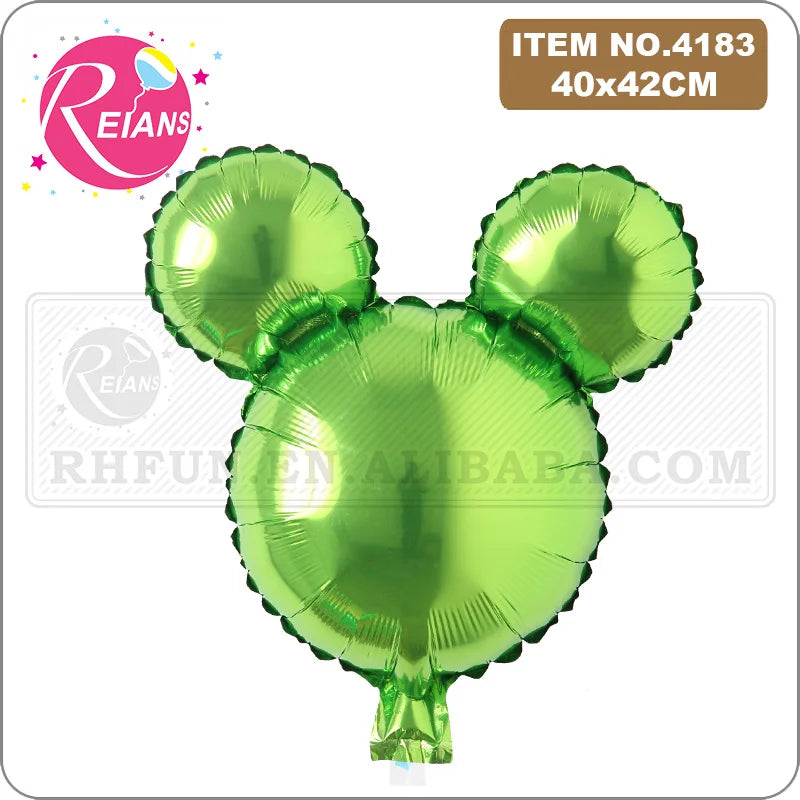 Birthday Aluminum Balloons cartoon pure color mouse Head Cartoon Foil Balloons Kids Birthday Party Supplies Wedding Decorations