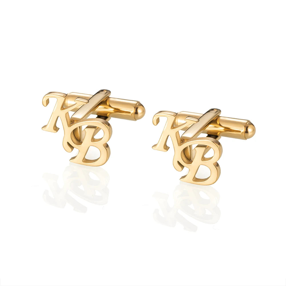 Gemelos Personalizados Boda Letter Name Cufflinks For MenCustom Initials Cuff Buttons Wedding Gifts LOGO Shirt Man Jewelry Cuffs