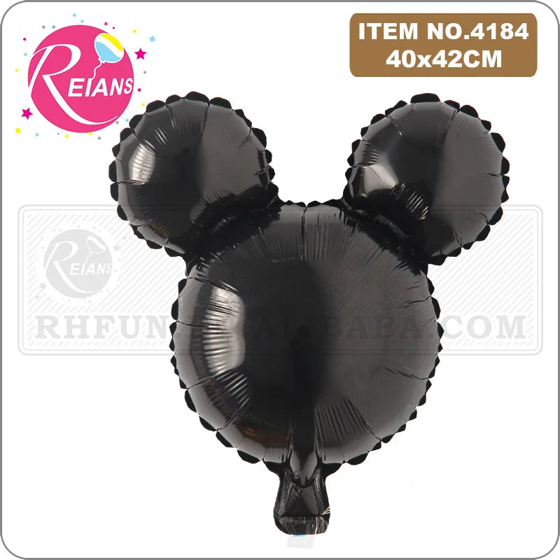 Birthday Aluminum Balloons cartoon pure color mouse Head Cartoon Foil Balloons Kids Birthday Party Supplies Wedding Decorations