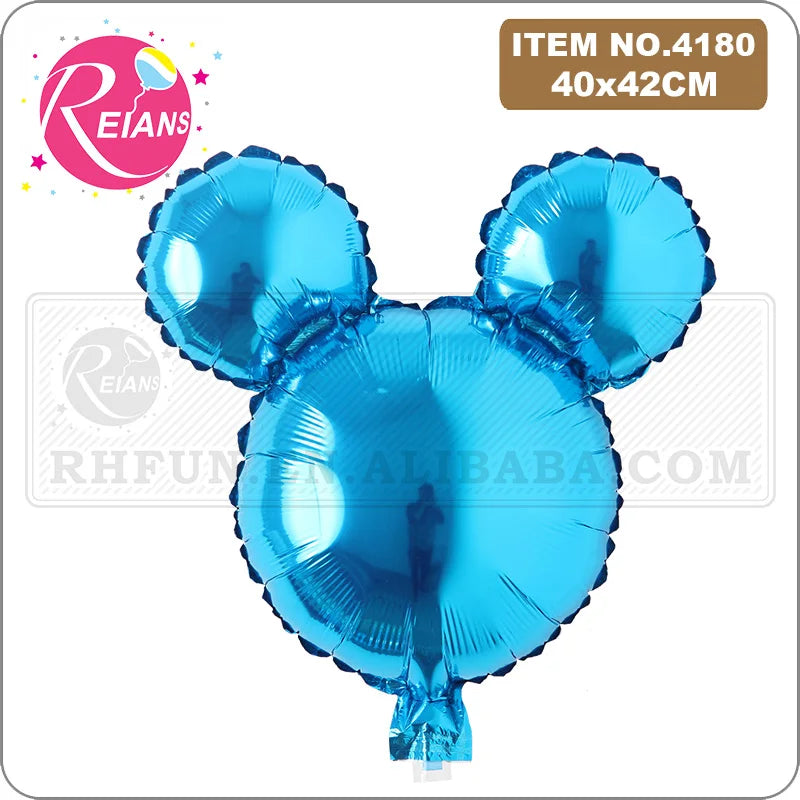 Birthday Aluminum Balloons cartoon pure color mouse Head Cartoon Foil Balloons Kids Birthday Party Supplies Wedding Decorations