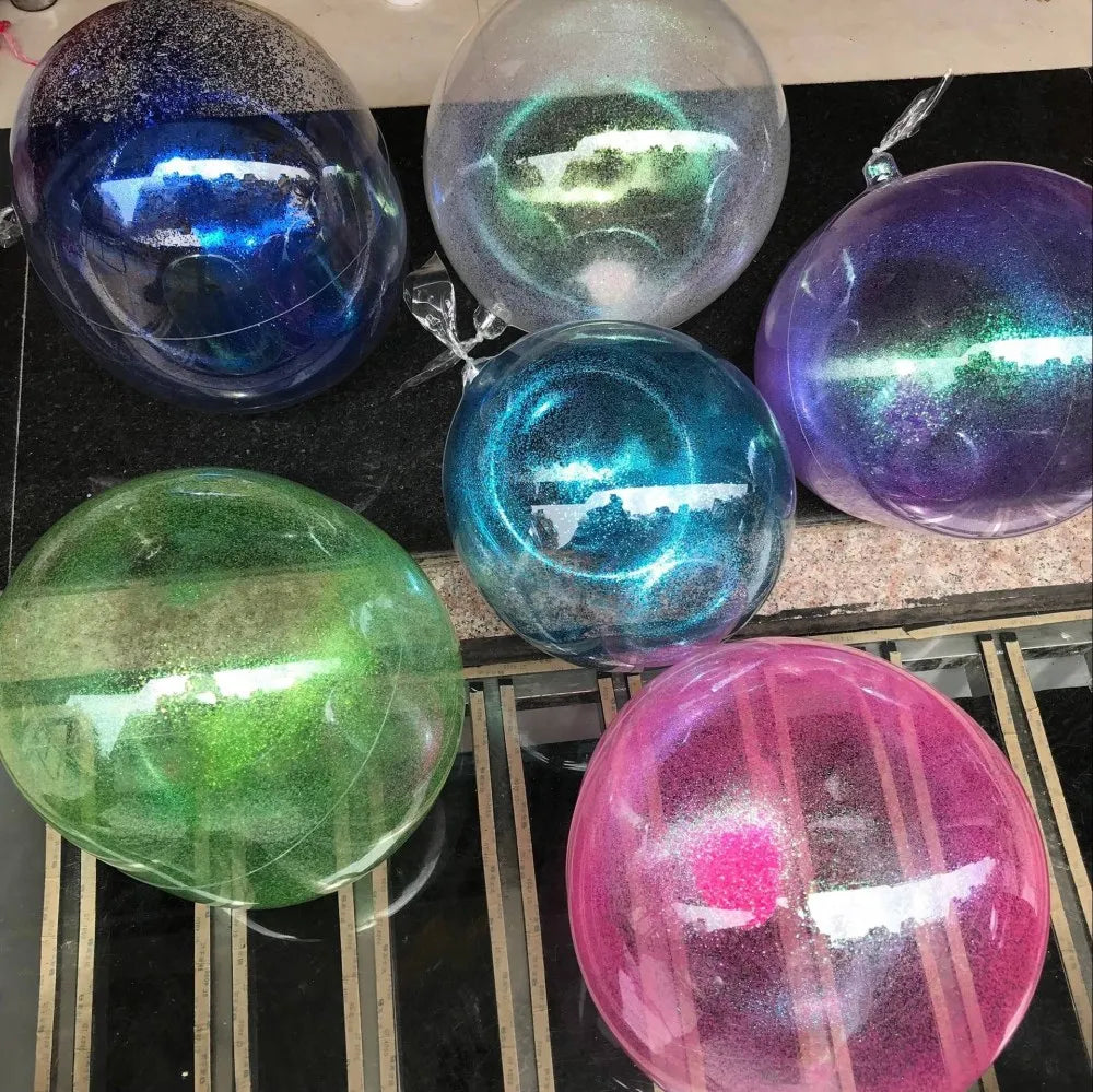 Wedding Decoration Glitter Balloons DIY Transparent Bubble Balls PVC Round Helium Bobo Ballons Event Birthday Party Decor Ballon