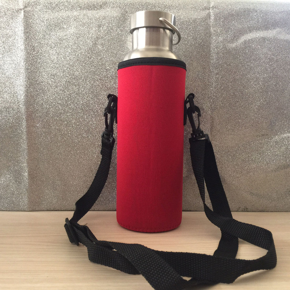 1000ml Water Bottle Carrier Insulated Cover Bag Holder Strap Pouch Outdoor Outdoor Sports Camping Hiking Water Bottle Thermos