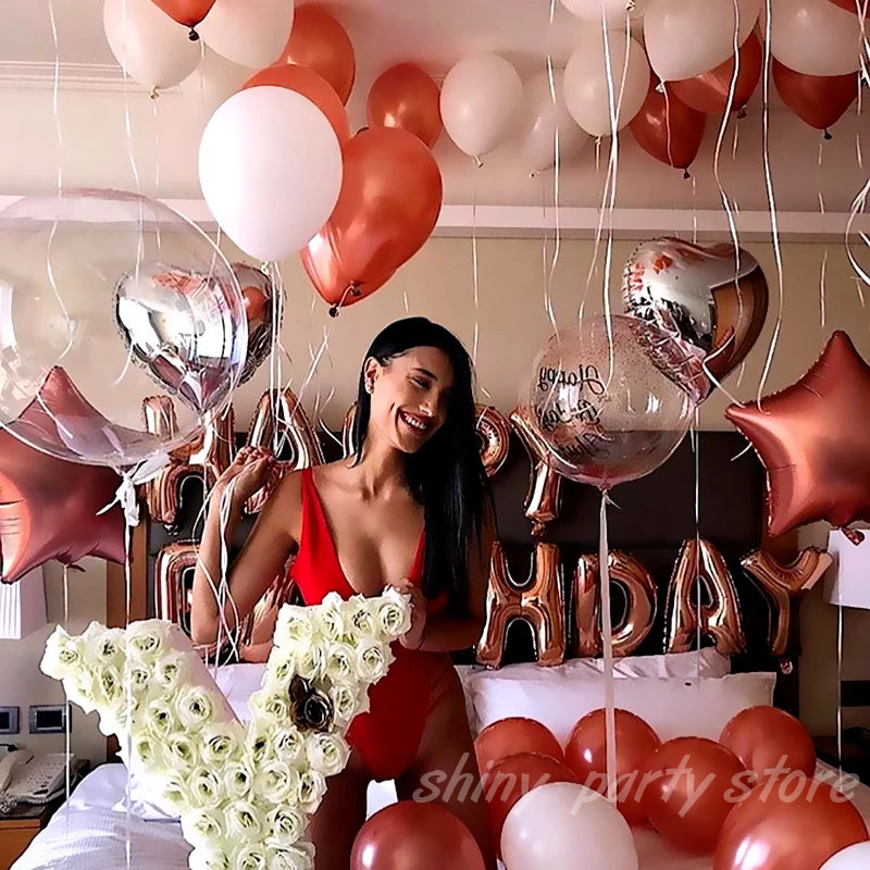 30pcs 5/10/12inch Pearl White Balloons Wedding Anniversary Valentine's Day Birthday Party Engagement Small Helium Balloon Decor
