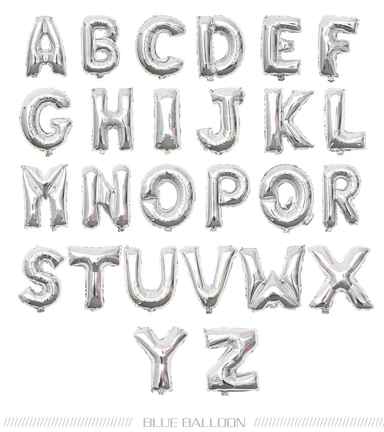 Foil Letter balloons 16 32 40 Inch happy birthday Wedding decorations Alphabe Ballon Kids Toys Baby Shower event party supplies
