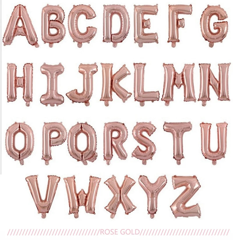 Foil Letter balloons 16 32 40 Inch happy birthday Wedding decorations Alphabe Ballon Kids Toys Baby Shower event party supplies