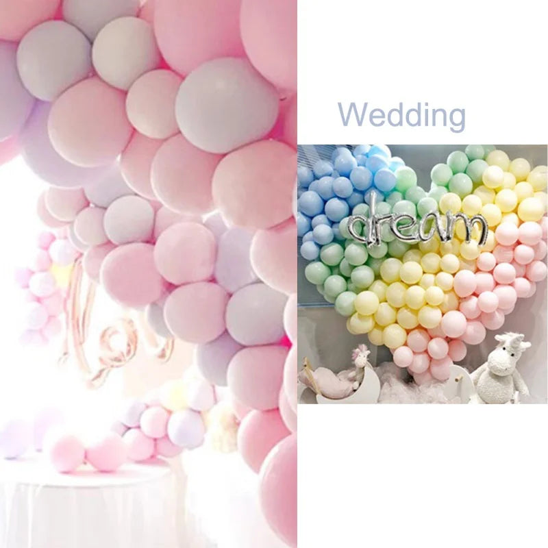 100pcs 12''/10''/5'' Macaroon Latex Balloons Wedding Party Balloon Birthday Adult Party Decorations Kids Toy Ballon Arch globo