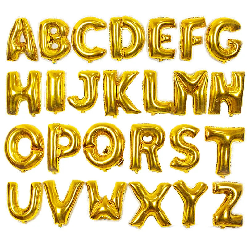 Foil Letter balloons 16 32 40 Inch happy birthday Wedding decorations Alphabe Ballon Kids Toys Baby Shower event party supplies