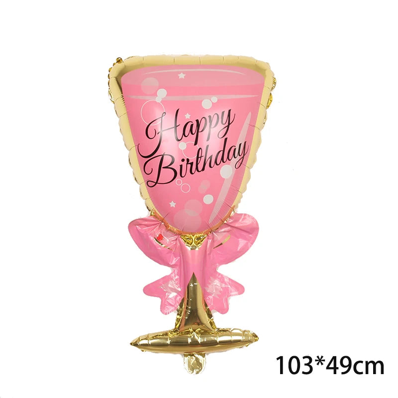 Big Helium Balloon Champagne Goblet Balloon Adult  Wedding Birthday Party Decorations interaction Ballons Event Party Supplies