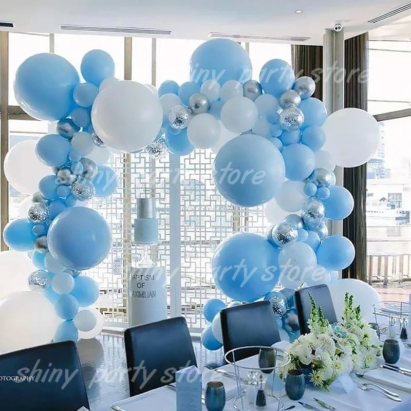 5 "10" 12 "18" 36 " Latex Balloons Matte Pure Blue Balloons Round Blue Art Shape Wedding Decoration Birthday Party Helium Ballon