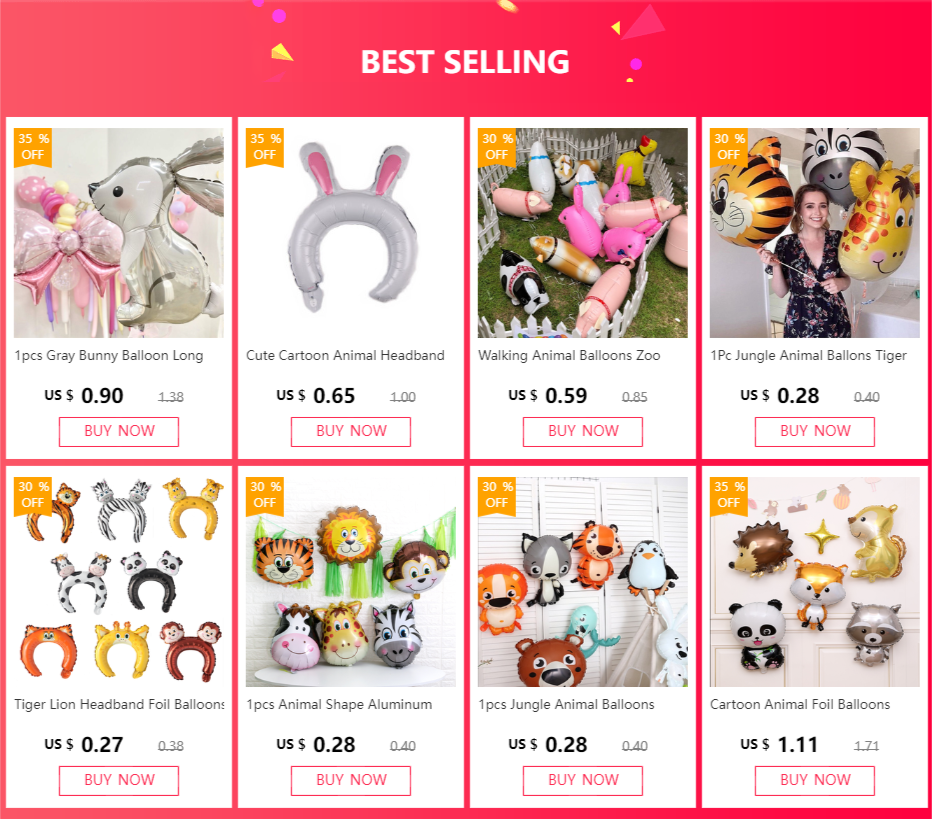 Walking Animal Balloons Zoo Theme Party Ballons Cute Sheep Cat Dog Toy Walking Baloon for Kids Babyshower Birthday Party Decor