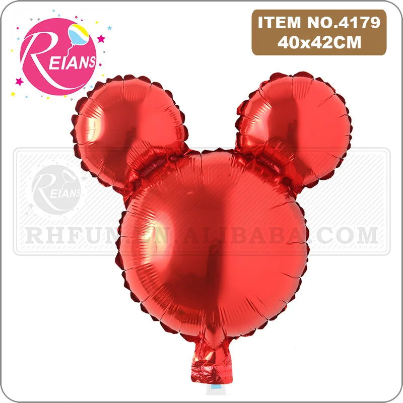Birthday Aluminum Balloons cartoon pure color mouse Head Cartoon Foil Balloons Kids Birthday Party Supplies Wedding Decorations