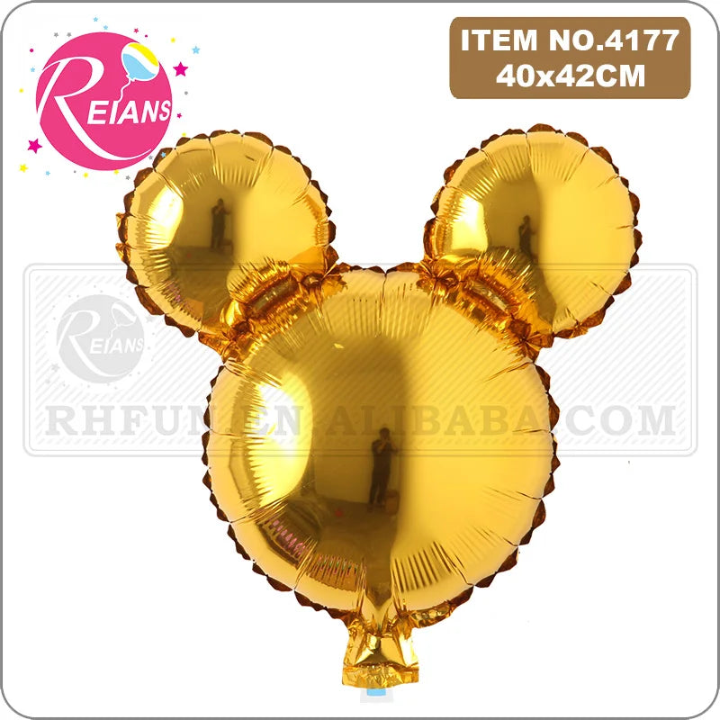 Birthday Aluminum Balloons cartoon pure color mouse Head Cartoon Foil Balloons Kids Birthday Party Supplies Wedding Decorations