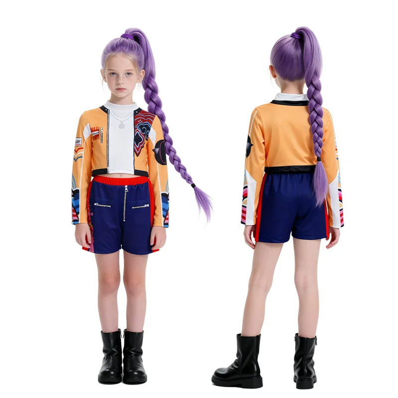 Girl clothing Sets Children Cartoon Cosplay Suits Kids K-Pop Stage Performance 2Pcs Girls Movie Role-playing Costume Outfits