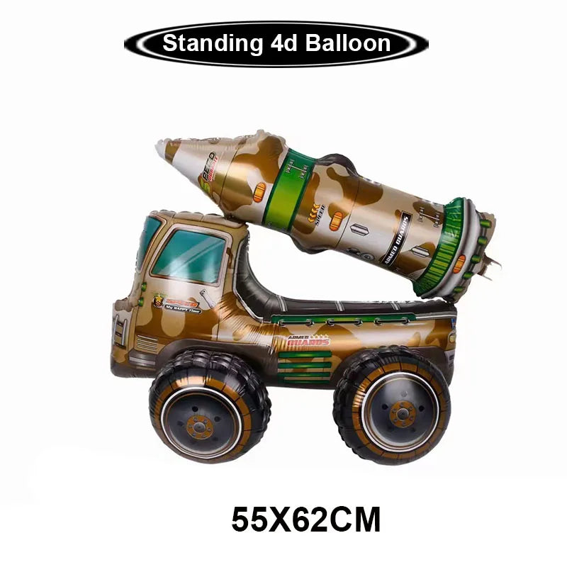 1pcs Giant Tank Balloons Foil Camo Helium Ballons Military Birthday Party Favor Army Theme Parti Decorations Boy Inflatable Toy