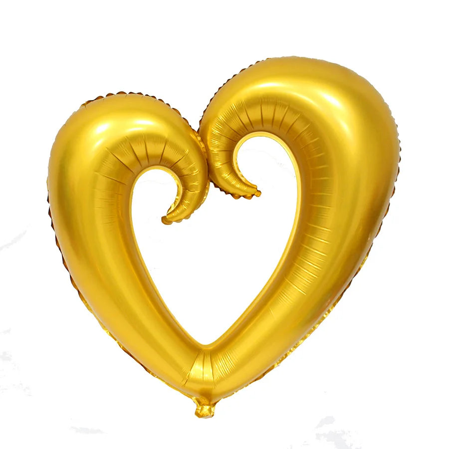40 Inches Valentine Giant Hook Heart Foil Balloons Engagement Wedding Valentine's Day Decoration