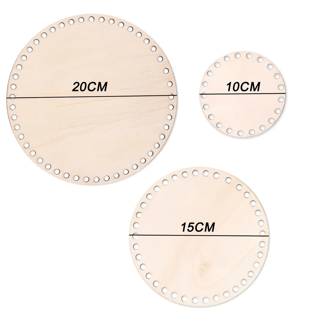 3pcs Wooden Crochet Basket Base Round Square Rectangle Ellipse Bottom Crochet Basket Hand-Woven DIY Crafts Supplies Making Tools