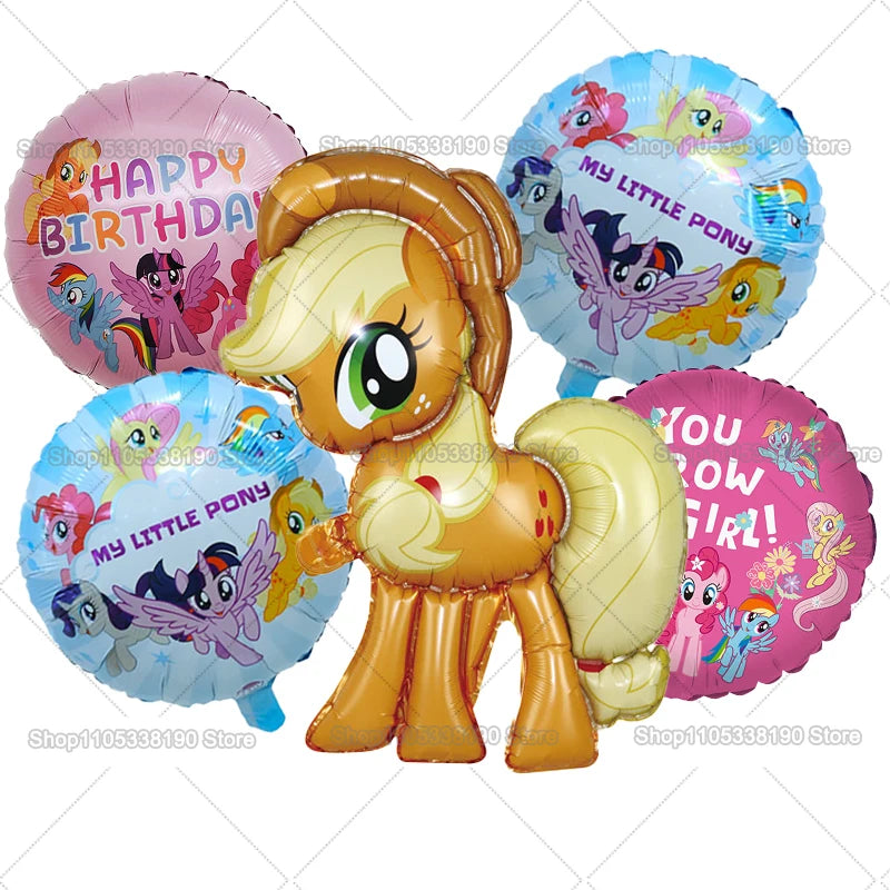 My Little Ponys Theme Balloon Set Baby Shower Party Ballons Cartoon Anime Balloons Decoration Photographic Prop Birthday Gift