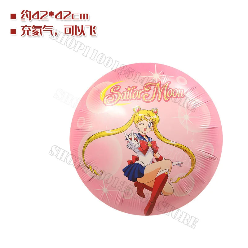 Sailor Moon Number Balloon Set Birthday Party Decoration Aluminum Foil Ballon Girl Photo Props Cute Baby Shower Parties Supplies