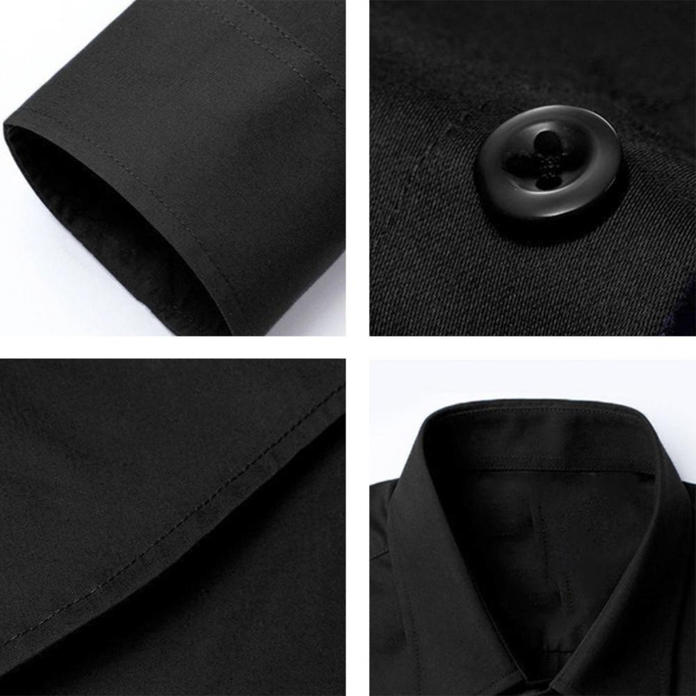 Men's White Shirt Long Sleeve Non iron Business Dress Slim Fit Korean Version Professional Work White Casual Men's Suit Shirt