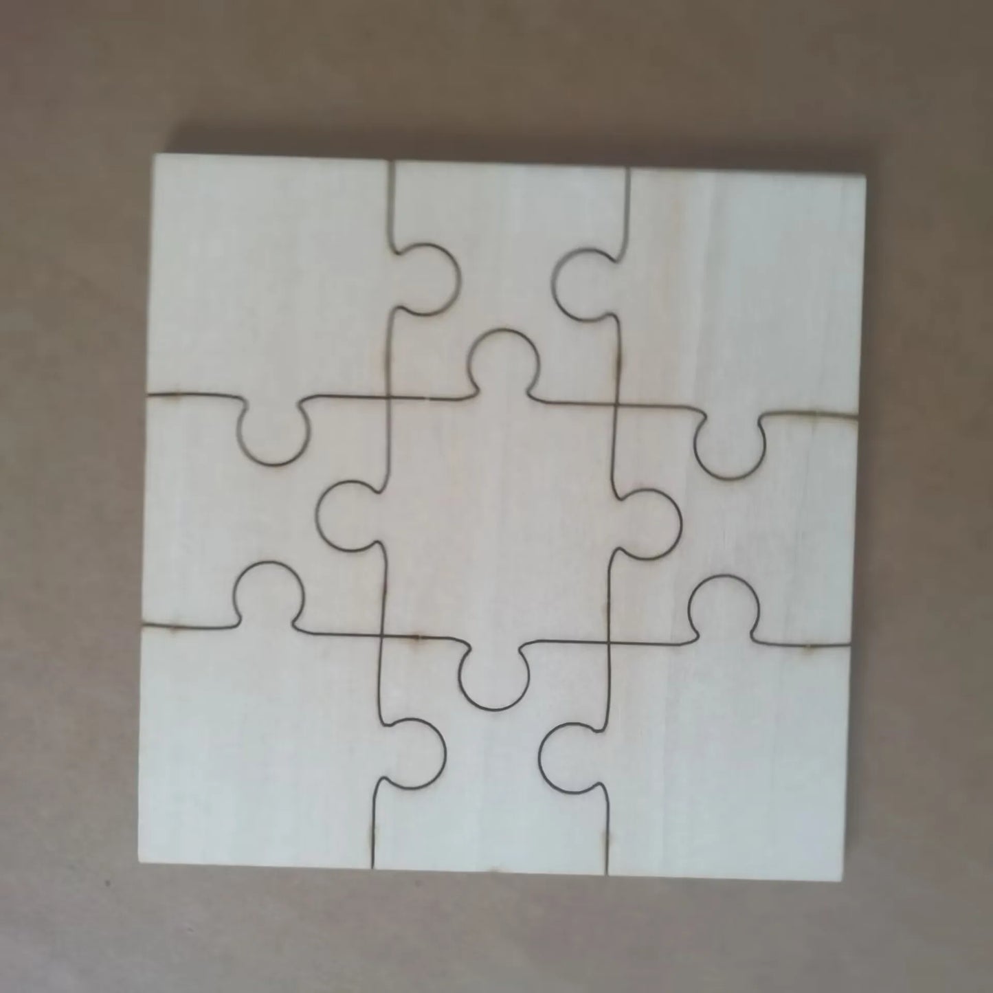 Set of 20pcs unfinished puzzle blanks wood game wooden puzzle 10*10cm
