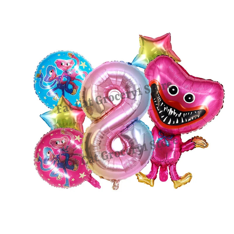 Poppys Playtime Anime Balloons New Kids Birthday Number 1-10 Ballons Baby Shower Gender Reveal Party Decoration Children Gift