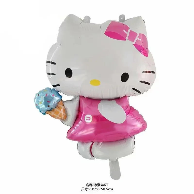 Hello Kitty Decoration Balloons Hello kitty Girl Party large Balloon Foil Balloon Latex Balloon Baby Shower Kitty Party Favors