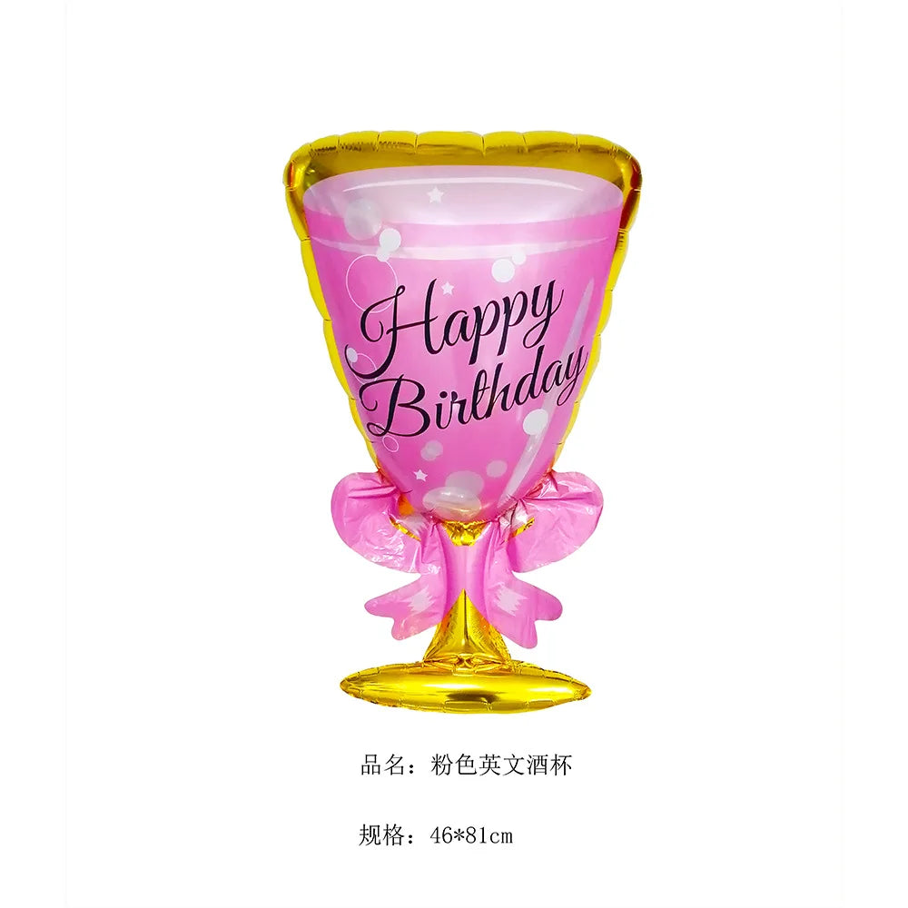 Balloon Champagne Whiskey Bottle Shape Aluminum Film Balloon For Birthday Party Bar Wedding Birthday Party Decoration