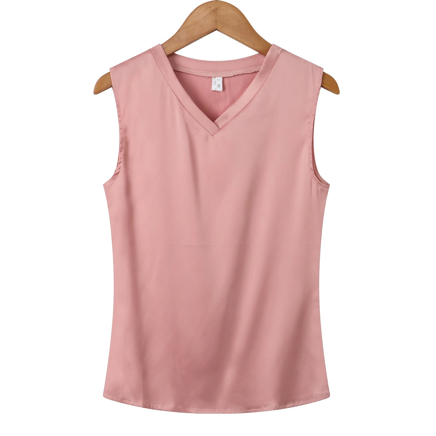 New Imitation Silk Ladies Sleeveless Blouse Halter Sexy Shirt Tops