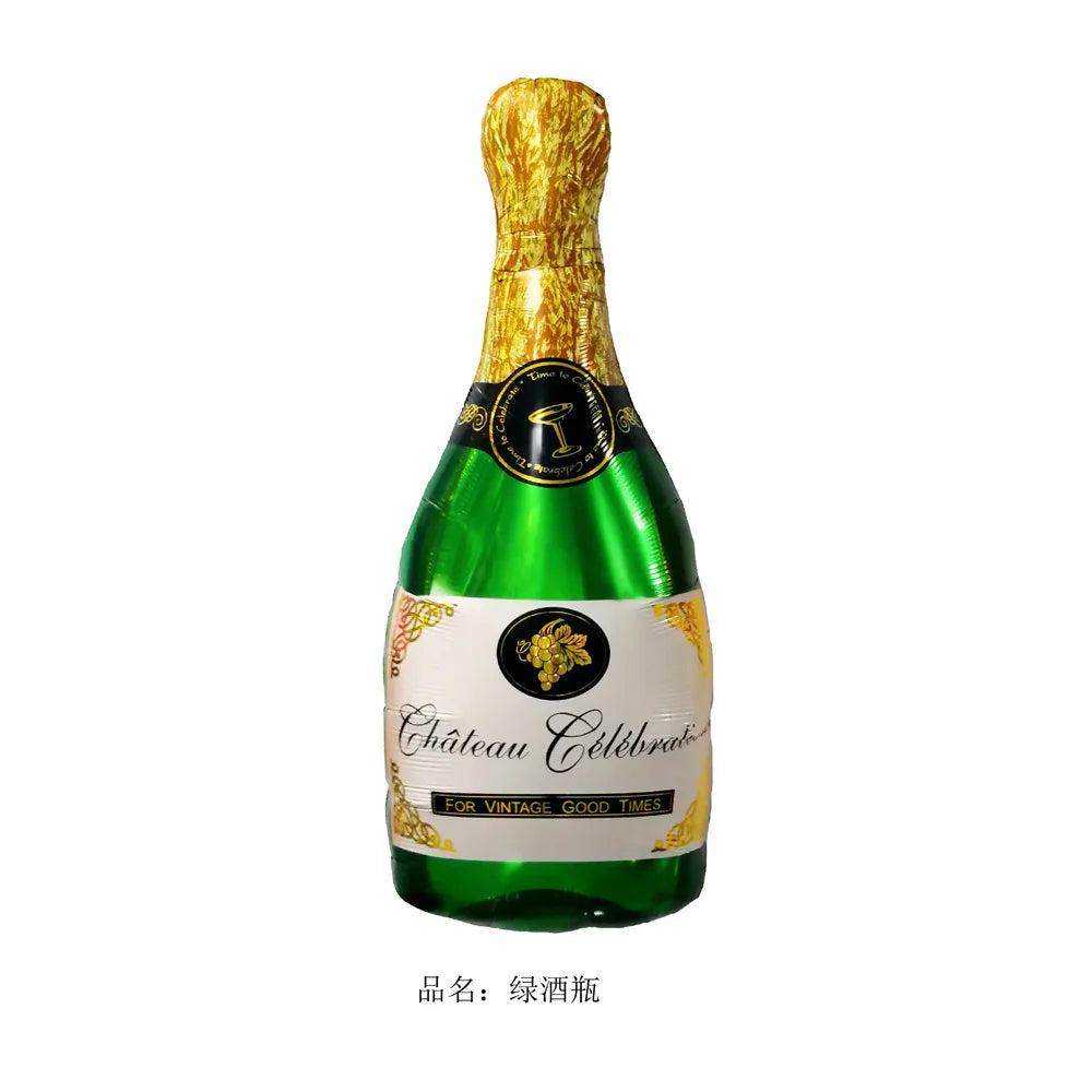Balloon Champagne Whiskey Bottle Shape Aluminum Film Balloon For Birthday Party Bar Wedding Birthday Party Decoration