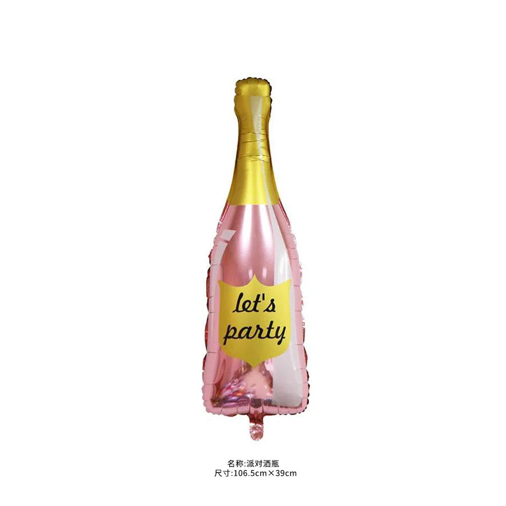 Balloon Champagne Whiskey Bottle Shape Aluminum Film Balloon For Birthday Party Bar Wedding Birthday Party Decoration