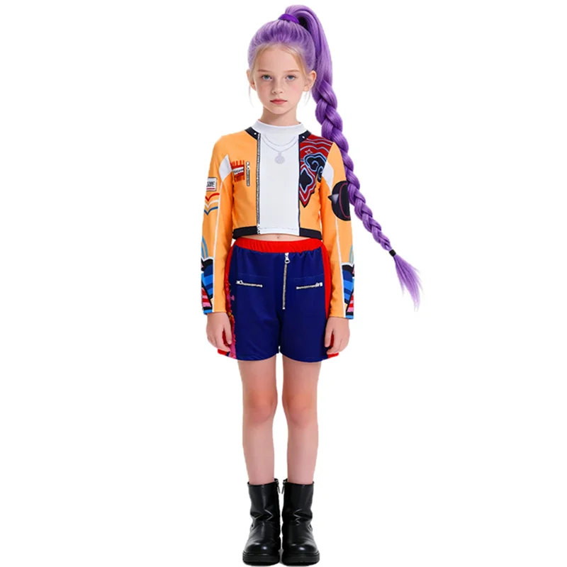 Girl clothing Sets Children Cartoon Cosplay Suits Kids K-Pop Stage Performance 2Pcs Girls Movie Role-playing Costume Outfits