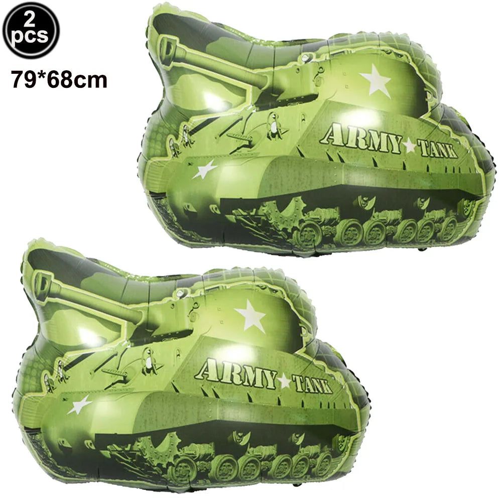 Camouflage Party Decoration Green Camo Latex Balloons Gun Tank Balloon Military Theme Decor Baby Shower Birthday Party Supplies