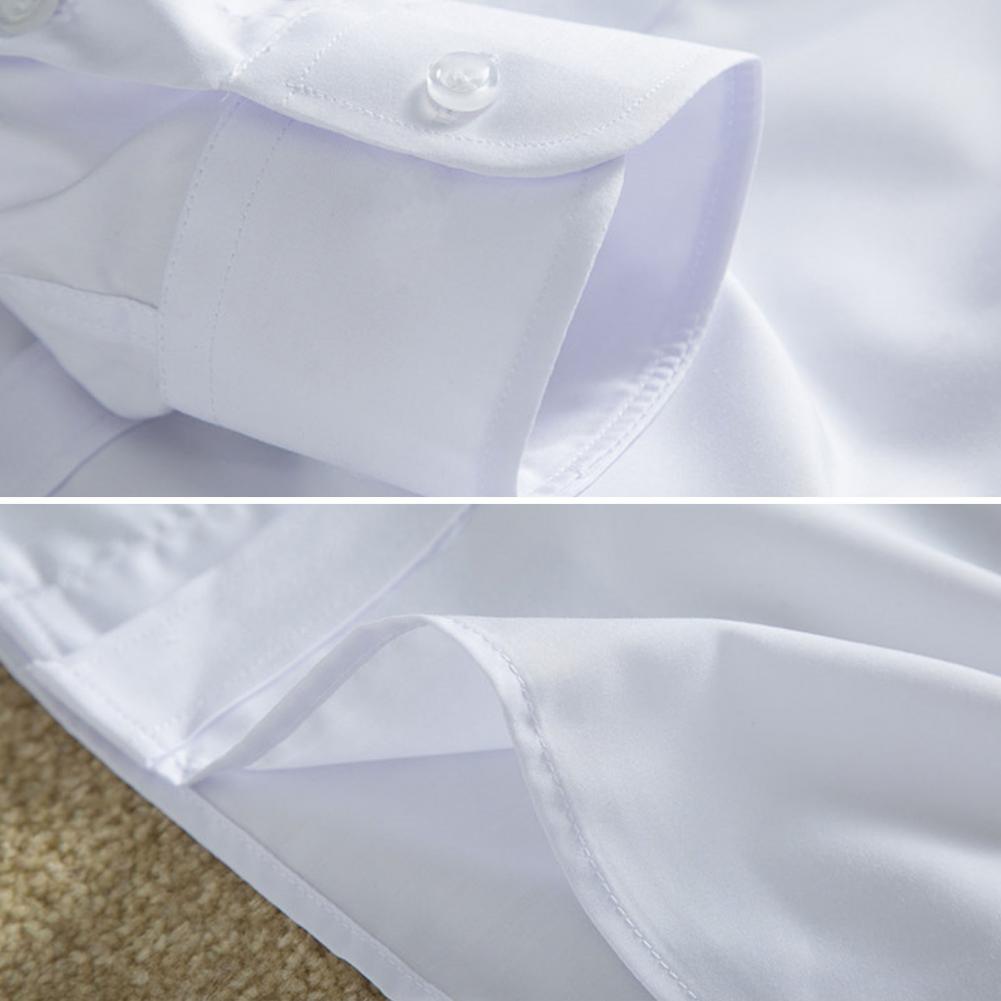 Men's White Shirt Long Sleeve Non iron Business Dress Slim Fit Korean Version Professional Work White Casual Men's Suit Shirt