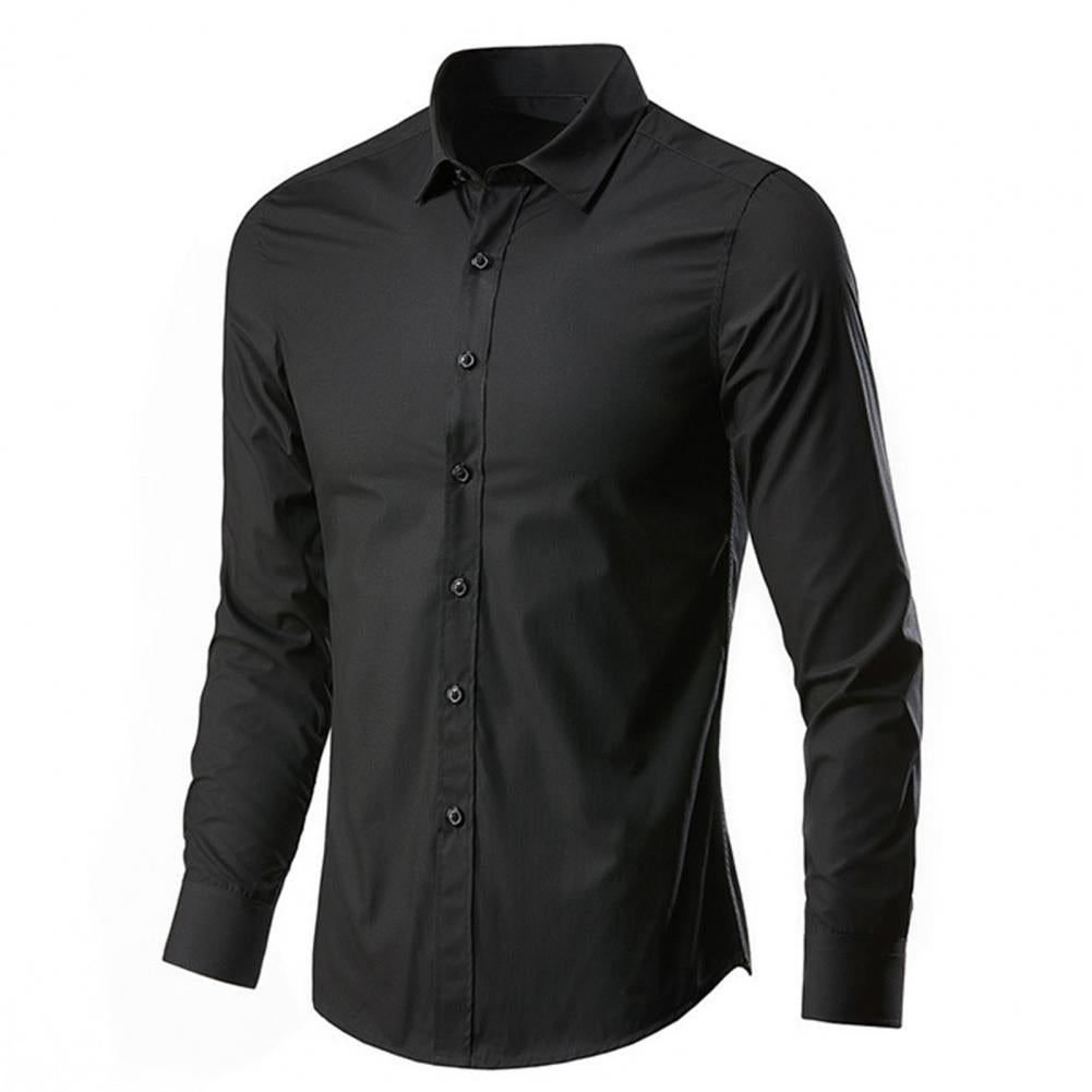 Men's White Shirt Long Sleeve Non iron Business Dress Slim Fit Korean Version Professional Work White Casual Men's Suit Shirt